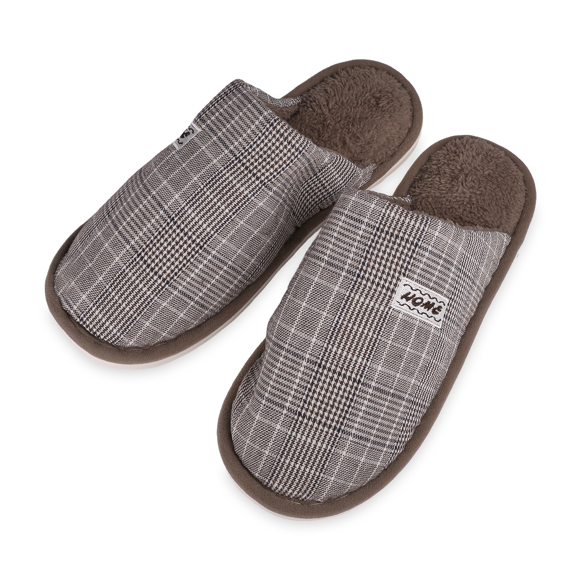 Чоловічі кімнатні капці 2Step закриті, коричневі, розмір 43-44 (WMSL2025-6-Br)